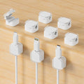 9-Pack Magnetic Cord Holder，Magnetic Cable Clips Strong Adhesive Desk Cable Management ，Cable Management Cord Holder Organizer for Home Office Desk Phone Car Wall Desktop Nightstand (White)