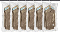 Flintronic Hanging Vacuum Storage Bags, 6pcs 110x70CM Vacuum Compression Zipper Storage Bags, Space Saver for Clothes, Suits, Dresses, Coats or Jackets