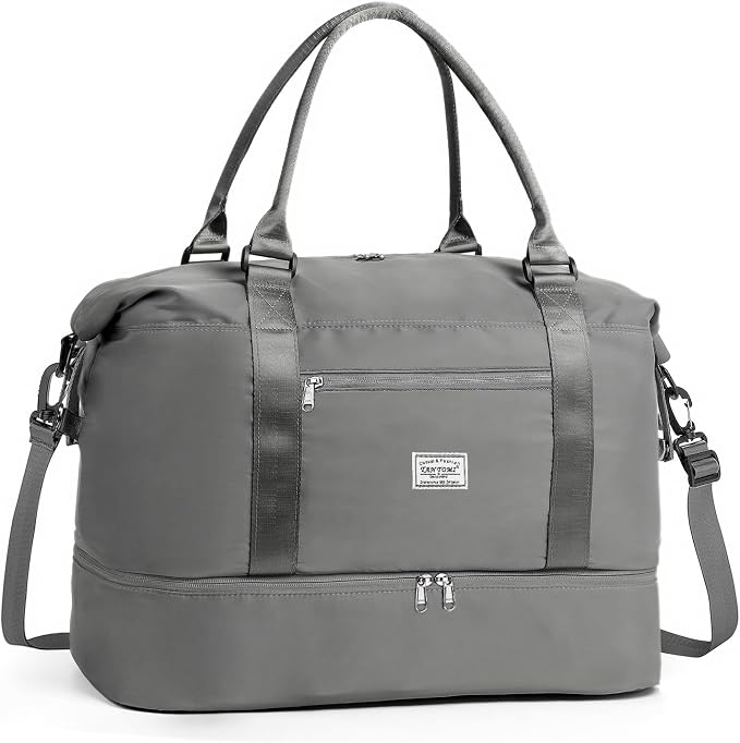TANTOMI Travel Duffle Bag for Women Personal Item Travel Bag with Shoes Compartment, Weekender Overnight Bag Carry On Duffle Bag Tote Gym Bag for Travel, Sports, Hospital, Dance