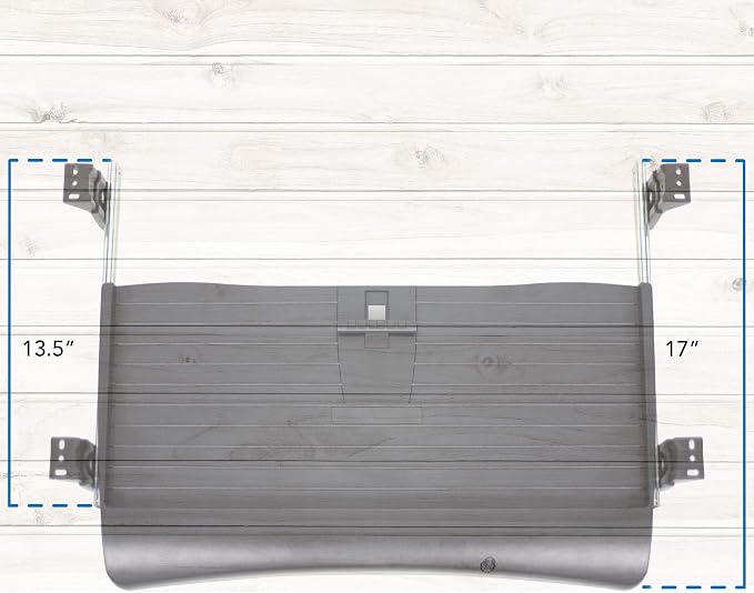 Mount-It! Under Desk Keyboard Tray, Slide-Out Keyboard & Mouse Drawer, 21" W × 11.75" D, Adjustable Height Platform with Left or Right Mouse Tray, Bolt-On Under Desk Keyboard Holder for Home Office