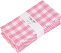 Towels Pink Classic Dish Towels Dishcloths Set Rags|Gingham Checks Pantry Drying Hand Towels Reusable Cotton 18x28 Inch Towel Spring Decorative Set of 6