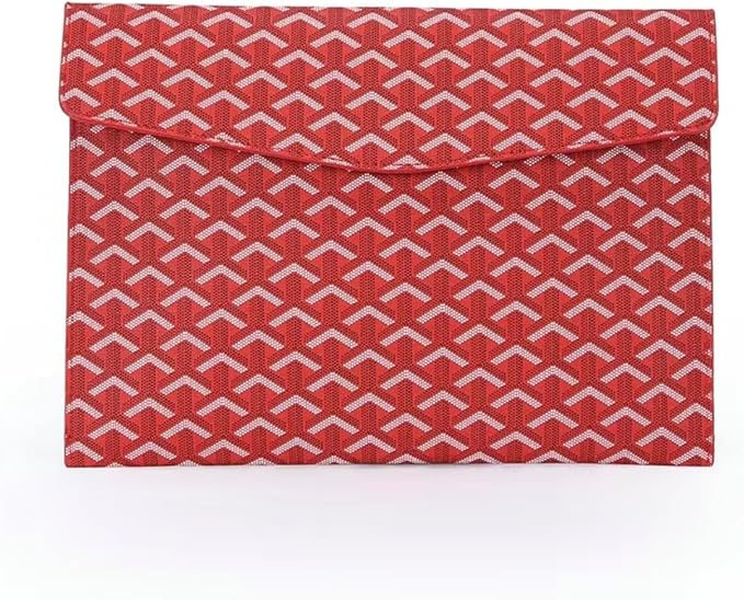 Designer A4 Padfolio Document Organizer Sleeve – Fits A4 Paper, MacBook, iPad & Tablets – Magnetic Closure, Slim & Scratch-Resistant – Ideal for Office, School, Students & Professionals (Red)