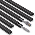 ZhiYo 85in Cord Covers for Wires on Wall, 1 Mini Cord Hider Wall, Self-Adhesive Wire Covers for Cords, Paintable TV Cable Hider Cable Management Kit, 6X L14.2in, W0.46in H0.3in, CMR05 Black