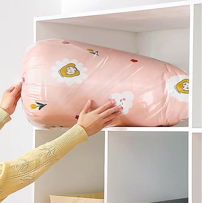 Ohuimrt 40 x 60 Inch Extra Large Clear Plastic Bags, 4 Pack Reusable Jumbo Waterproof Storage Bags with 4 Ties for Luggage, Suitcase, Furniture, Chair, Moving