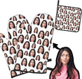 Custom Oven Mitts and Pot Holders Personalized with Your Face, Baking Gifts for Women for Kitchen Cooking, BBQ, Grillin-Style2, 2 Oven Mitts+ 1 Pot Holders