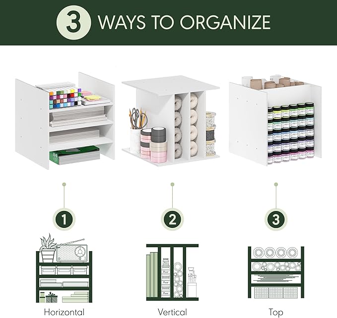 Furinno Cubicle 3-Shelf Cube Insert, Cube Organizer, Plain White | Shelf Dividers, Fits into Furinno Extra Thick Cubes, for Organizers and Storage (Does not fit IKEA Kallax Shelving)