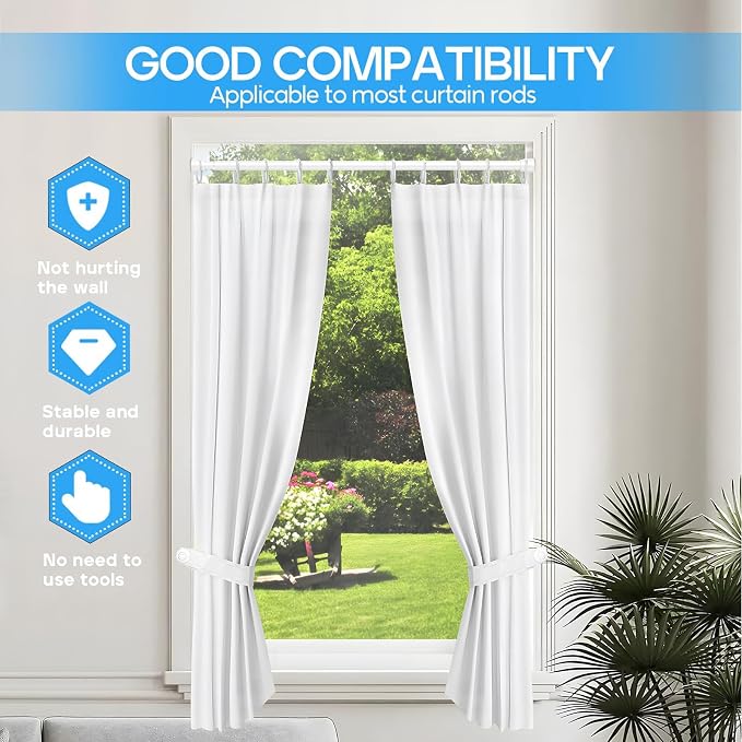 1 Pack Spring Tension Rods 28-49 Inches, 7/8 Inch Diameter White No Drill Spring Loaded Adjustable Extendable, Small Short Tension Curtain Rod for Windows Kitchen Doorway Closet Cupboard