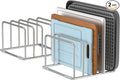 Cutting Board Holder Stand, Chopping Board Organizer Rack with 304 Stainless Steel, Cookie Sheet Storage Organizer, 1.0 & 1.2 Inch Wide Slots (2 Pack)