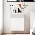 Washsemba 2 Mesh Door Metal Storage Cabinet with Adjustable Shelves, Multipurpose White Storage Cabinet, 3-Tier Office Cabinet,Metal Storage Cabinet for Office Home,Hallway (White, 47''H)