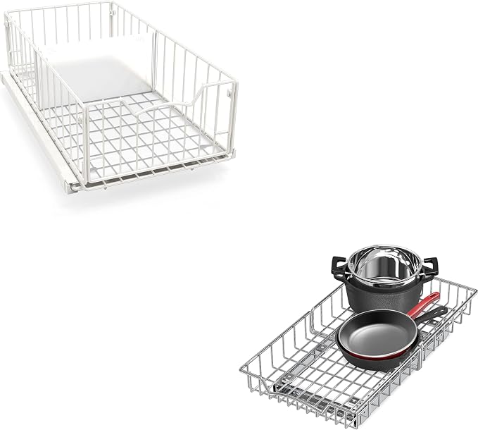 Simple Houseware Pull-Out Cabinet Sliding Basket Bundles