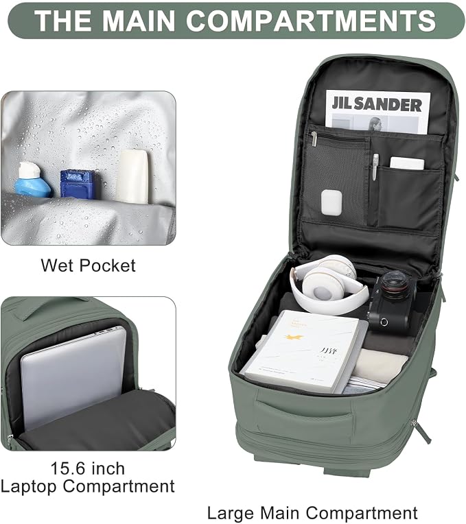 Extra Backpack For Traveling On Airplane Travel Backpack For Women Men Airline Approved Carry On Bags For Airplanes Gym Bag With Shoe Compartment Waterproof Laptop Backpack Camping Hiking Backpack