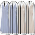 Zilink Breathable Dress Bags for Gowns Long 72” Wedding Dress Storage Bags Silky Dress Bags for Closet Storage with 7" Gussted Wrinkle Free for Long Evening Dresses Puffy Dress Storage, Set of 4