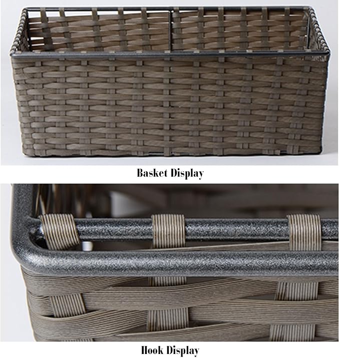 Pull-out Clothes Storage Basket,Stackable Shelf Baskets Organizer,Stackable Storage Bins,for Wardrobe and Closet Drawer in Bedroom Office(White,22.04-24.01in)