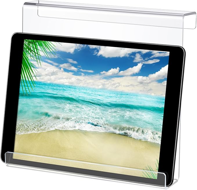 Jetec Treadmill Book Holder, Clear Acrylic Reading Rack for Treadmill Tablet Rack Universal Holder Tablet Magazines Books for Gym Exercising(9 x 8 x 1.5 Inches)