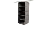 Covermates Keepsakes Hanging Closet Organizer – Heavy Duty Vertical Wardrobe Storage Shelves for Sweaters, Handbags, and Shoes – Acid-Free Interior Lining, Grey Heather