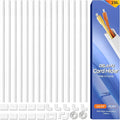 Delamu 236in Cord Hider, Professional Cable Cover Kit for Wall, TV Wire Hider for Wall Mounted TV, Raceway Cover on Management Wires, Cable Concealer, 0.59'' H x 0.40'' W, White