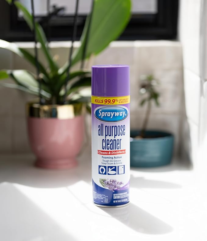 Sprayway All Purpose Cleaner Foaming Spray | Lavender Scent | 19oz | 1 Pack