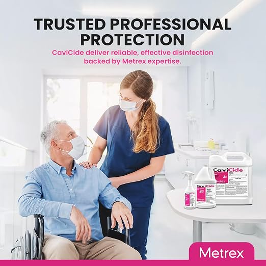 Metrex CaviCide Surface Disinfectant Cleaner, 13-1000 – Multi-Purpose Disinfectant, Decontaminant & Cleaner for Medical Devices, NICU, Operating Rooms, Patient Care Areas, Labs, Schools – 1 Gallon