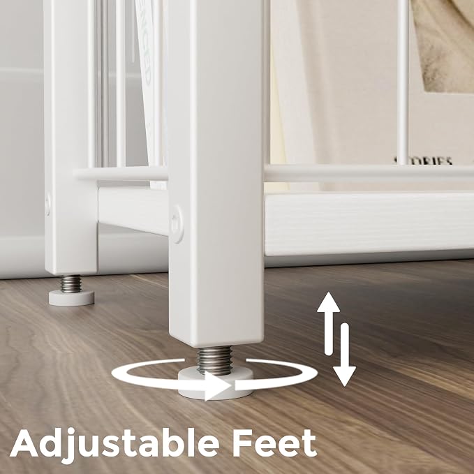 Homleke Narrow Side Table with Magazine Holder, Skinny End Table | Space-Saving Design, Small Spaces, Storage Shelf, Metal Frame, Easy Assembly, 7.1" D x 16.9" W x 23.6" H, White