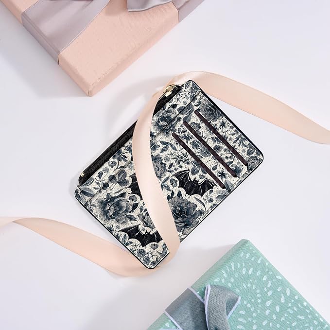 Tipmile Womens Credit Card Holder Wallet, Small Slim RFID Blocking Sleeve | Mini Tiny Cute ID Case, Minimalist Zipper Pocket Wallet, Thin Coin Purse, Mothers Gift
