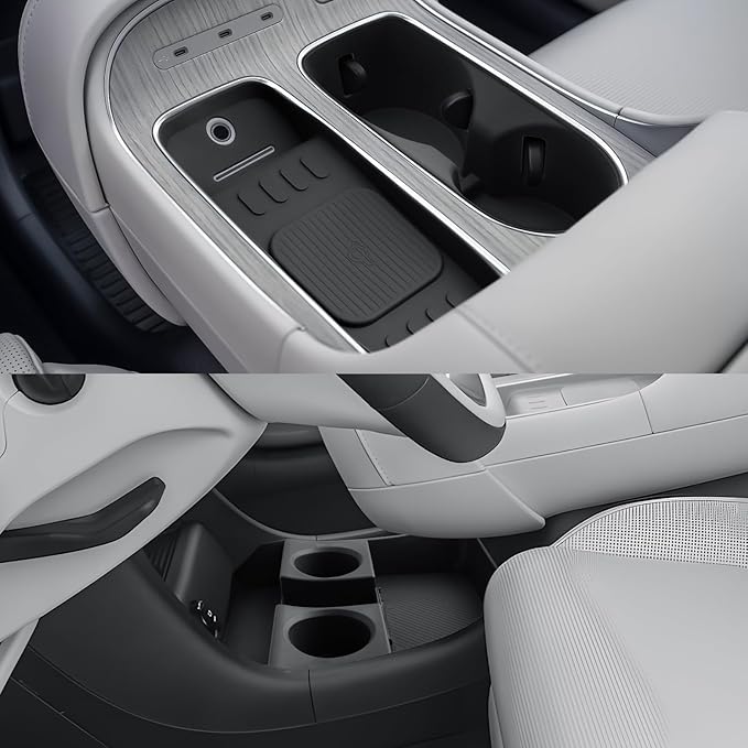 CDEFG 3Pcs for 2026 Hyundai Palisade Center Console Organizer, for 2026 Hyundai Palisade Accessories Lower Console Organizer Wireless Charging Mat