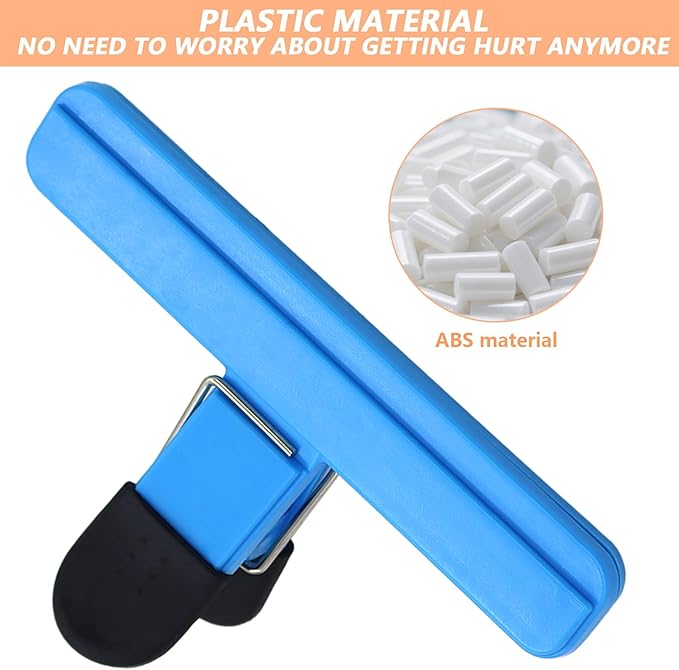 12Pack Large Chip,ULIFESTAR Food Clips,Upgrade Wide Open Bag Clips for Food Storage with Air Tight Seal Grip,Assorted Color(Blue 15.3 * 8.6 * 2.5cm/6.02 * 3.39 * 0.98")