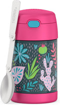 THERMOS FUNTAINER Insulated Food Jar – 16 Ounce, Tropical Foliage – Kid Friendly Food Jar with Foldable Spoon