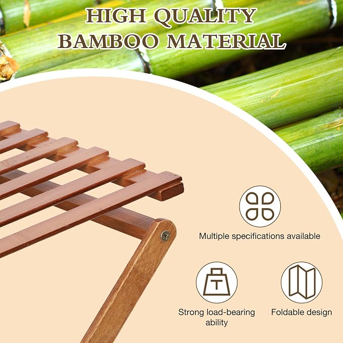 Bamboo Shoe Rack 5 Tier Foldable Shoe Rack for Entryway | Narrow Vertical Shoe Organizer Free Standing Shelf, Multifunctional Slim Storage for Bedrooms Living Room Corner