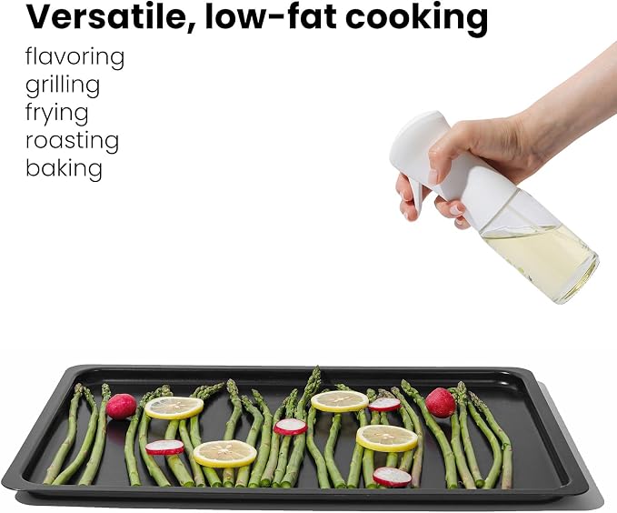 Mistifi oil spray Fine Mist Spray Bottle for Air Fryer,Healthy Nonstick Frying,Food Grade Premium Spray Bottle with Portion Control for Salad, Frying, BBQ Kitchen Use (150ml Glass bottle 637)