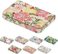 Business Card Holder，PU Leather Business Card Case Color Printing Pattern Card Holder Wallet，Pockets Magnetic Credit Card Holders for Men and Women - Red Yellow Flowers