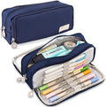 iSuperb Large Pencil Case 3 Compartments Pencil Pouch Big Capacity Pencil Bag for Kids Teen Girls Boys Student School Supplies Oxford Organizer Pen Bag Cosmetic Makeup Pouch