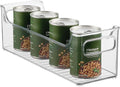 iDesign Stackable Plastic Pantry Bin with Handles, Clear | For Cabinets or Fridge, Made in USA