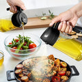 2-in-1 Oil Sprayer & Dispenser, 18oz Borosilicate Glass Oil Spray Bottle, 3 Modes (Spray/Stream/Pour), Leak-Proof Anti-Drip Oil Mister with Ergonomic Handle, One-Hand Operation for Air Fryer, Cooking