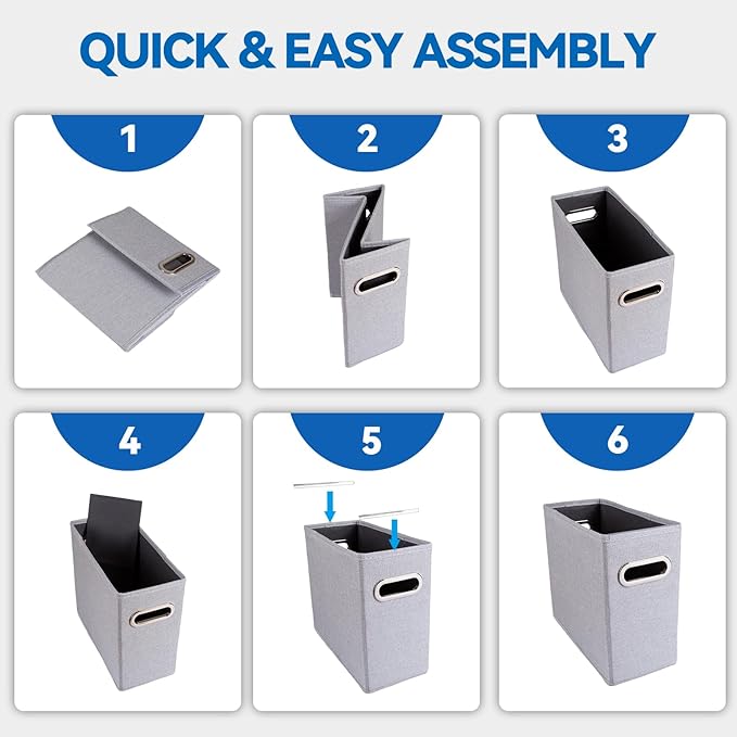 4 Packs Letter Size File Organizer, File Folders Organizer, Fabric Storage Box, Collapsible Paper Organizer with Metal Handle, Smooth PVC Rails, Only Box (Pink)