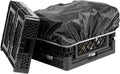 Navaris Collapsible Crate with Rain Cover - Versatile and Space-Saving Transport Box - Ideal for Shopping, Transporting and Travelling - 25L - Black