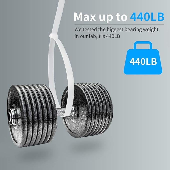 Armpow 32 inch White Cable Zip Ties Heavy Duty 15 PCS, 440 LBS Ultra Exclusive Strong Big Plastic Wire Ties, Large Cable Ties Extra Long Tie Wraps, Indoor and Outdoor Use
