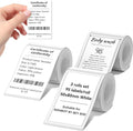 NIIMBOT Labels 3 Rolls Set for B1/B21/B31 Sticker Printer, 50x80mm (1.97'' x 3.15'') 95 Labels/Roll, Refill Labeling Tape for Home School Office Small Business (White)
