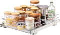 VEVOR 12.5"Wx16.5"Dx3.5"H Pull Out Cabinet Organizer, Heavy Duty Slide Out Pantry Shelves, Chrome-Plated Steel Roll Out Drawers Storage, for Home, Under Sink, 14"Wx17.5"Dx7"H Install Size for Cabinet