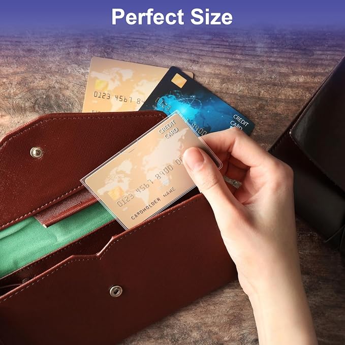 20 Pack Social Security Card Protector Medicare New Credit Card Holder,24 Mil Soft Clear Card for Waterproof SSN Card Protector，ID/Debit/Credit Card Covers (20)