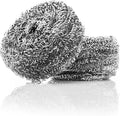 Stanley Home Products Stainless Steel Scrubbers – Rust Resistant Sponge for Pots, Pans, Grills, Ovens, Sinks and Tools – Metal Scrubbers for Kitchen & Garage Cleaning (2 Pack - 4 Count)