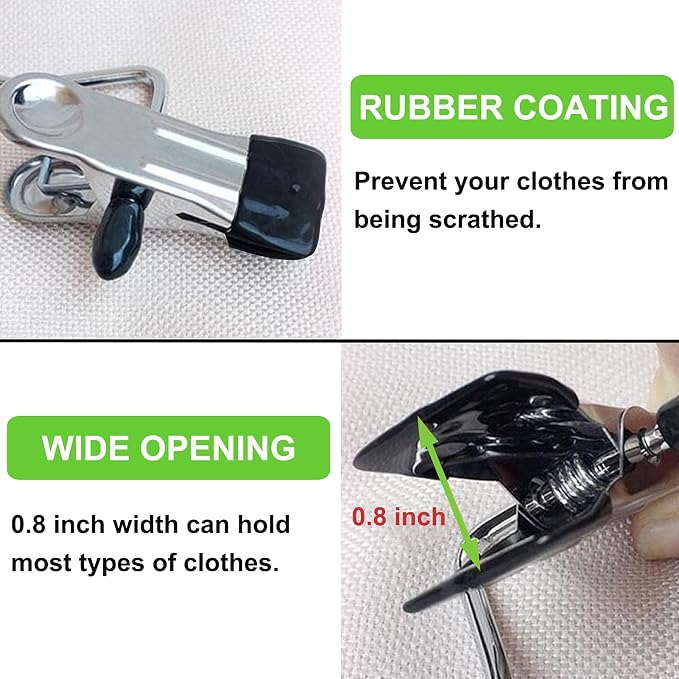 Laundry Hooks Hanging Clips Clothes Pins Closet Hanger Organizer Clamps Socks Towel Clips Heavy Duty Clothespins Bulk Hanger Clips for Closet Travel Pants Socks Handbags, 40 Pack