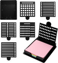 Sticky Note Stencil, Sticky Note Holder for Desk Reusable Template for 3x3 Inch Notes, to-Do Lists, Home and Office Organization, Versatile Notes Dispenser with 5 Templates (Black)