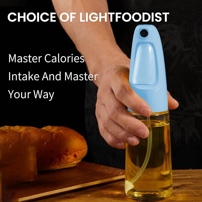 Oil Sprayer for Cooking, Olive Oil Sprayer Mister, Olive Oil Spray Bottle for Cooking, Salads, BBQs and More (Blue)