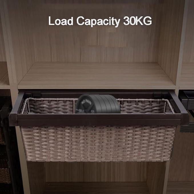 Pull Out Clothes Storage Baskets,Expandable Pull Out Cabinet Organizer,for Home Office Bedroom Laundry Room(Color1,(864-924) x450x168mm)