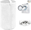 Shoe Washing Machine Bag,Laundry Shoe Bag for Washer and Dryer,Reusable Shoe Cleaning Bag for Sneakers,Tennis Shoes,With Self-locking Zipper, Microfiber Inside,Include Shoe Bag (Lite White - 1 Pack)