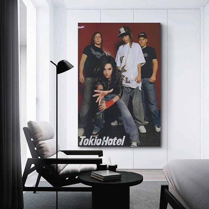 OrdaLi Tokyo Hotel Band Retro Poster Decoration Canvas Wall Art Picture Print Modern Home Bedroom Decoration 16x24inch(40x60cm) Unframe-style