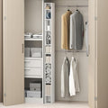Furinno Fulda 10-Tier Closet Organizers and Storage, Open Shelf, Storage Organizer, 6-Inch Width, for Closet, Bedroom, White