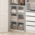 Furinno Cubic 6-Cube Closet Organizers and Storage, Closet Organizer, White | Open Shelf Closet Storage, Closed Back, Extra Thick Frame, for Wardrobe, Bedroom, Living Room