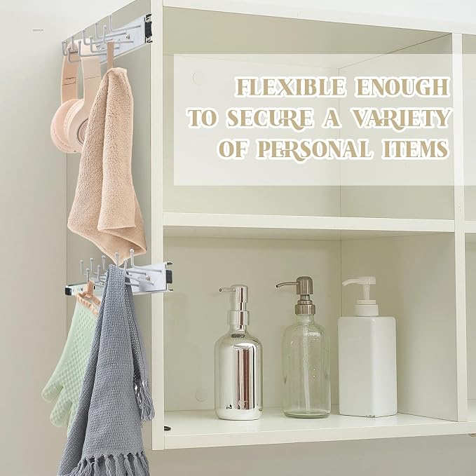 Blulu 2 Pcs 13.8'' Sliding Tie Rack Hangers for Closet, 9(Total 18) Tie Pull Out Wall Mounted Extending Sturdy Metal Belt Organizer Holder for Men Belt Storage, Sliver