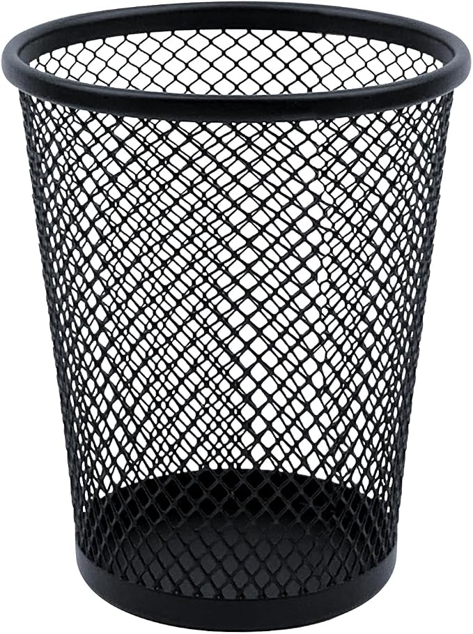 HSYMQ Desk Pencil Pen Holder, Wire Mesh Pen Cup Holder for Desk Organizer and Office Desk Accessories (1 Pack)